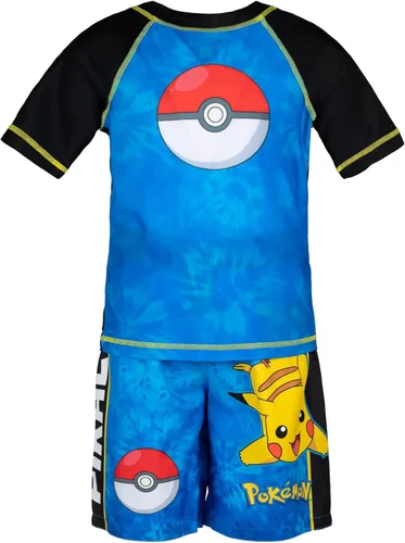 Miniatura 19 de Pokemon Conjunto de traje de baño y camiseta de protección UPF 50+ para niños pequeños a niños grandes (4-14-16)