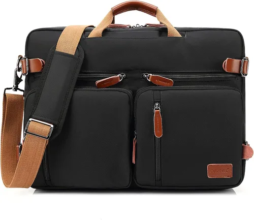 Miniatura 12 de CoolBELL Mochila convertible tipo mensajero, bolsa de hombro, funda para laptop, bolso de mano, maletín de negocios, mochila de viaje
