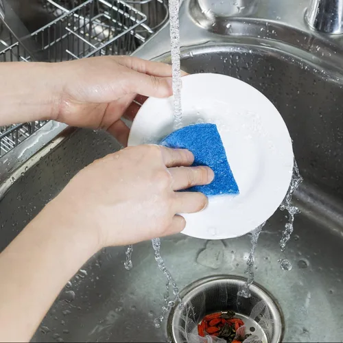 Miniatura 6 de Suclain 500 bolsas desechables de malla para colador de fregadero de cocina, filtro elástico para fregadero de cocina, bolsa de basura de malla