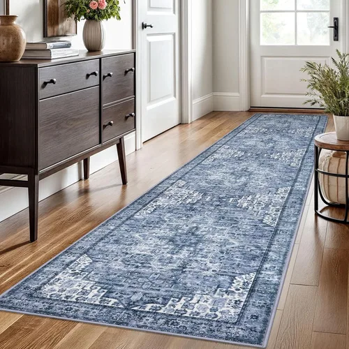 Miniatura 44 de SIILOOM Alfombra lavable de 2 x 3 pies, alfombra suave color taupe ceniza para entrada, tapete antideslizante para puerta de interior, tapete