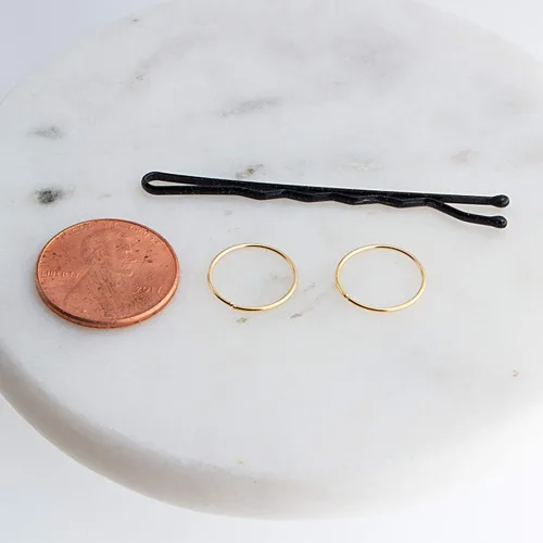 Miniatura 78 de Aretes de aro dorados y plateados para cartílago, nariz, tabique, oreja, hélix, tragus, joyería para mujer, hipoalergénicos, pequeños aros