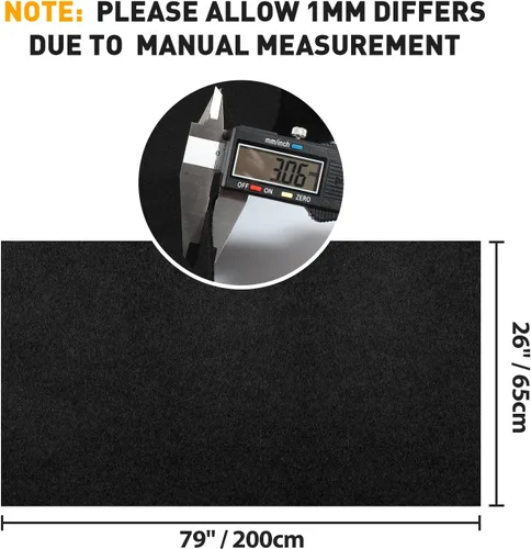 Miniatura 3 de Alfombra de Fieltro Negro de 78"x25" para Altavoz, Alfombra de Caja de Subwoofer, Auto, RV, Barco, Marina, Camión, Alfombra de Forro de Fieltro