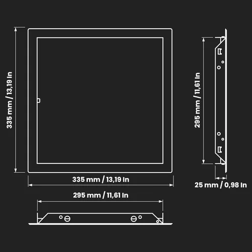 Miniatura 2 de Repa Market Panel de acceso de 12 x 12 pulgadas para paneles de yeso/Cubierta de agujero de pared de acero recubierto de polvo blanco/Panel