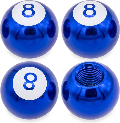 Miniatura 13 de 4 piezas tapas de vástago de válvula de neumático estilo bola 8, cubiertas universales de vástago de válvula de neumático con núcleo de cobre a