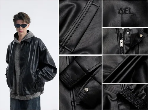 Miniatura 5 de Aelfric Eden Chaqueta universitaria con estampado de amor y letras para hombre, chaqueta de béisbol con gráficos vintage, unisex, ropa de calle