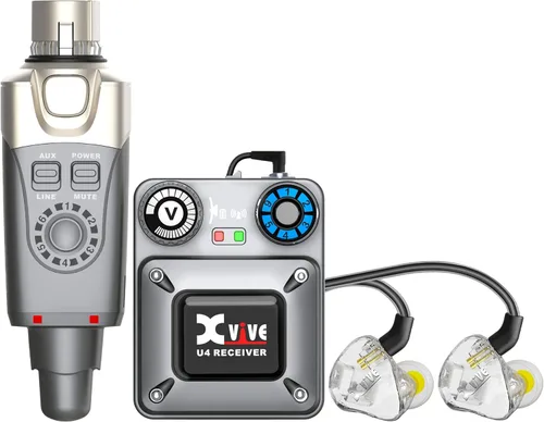 Miniatura 10 de Sistema de monitor intrauditivo inalámbrico Xvive U4R2 con 2 receptores