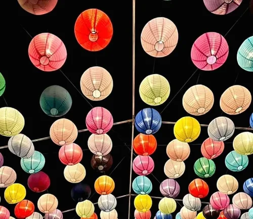 Miniatura 7 de Paquete de 3 linternas redondas de papel para decoración de boda y fiesta de cumpleaños (azul bebé, 4 pulgadas/3.9 in)