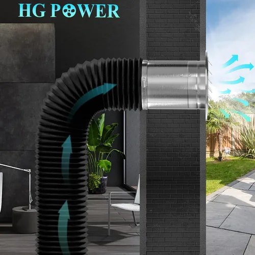 Miniatura 6 de Rejillas de ventilación de acero inoxidable de 10 cm, HG Power, cubierta redonda con malla de pantalla, rejilla de ventilación de aire para pared