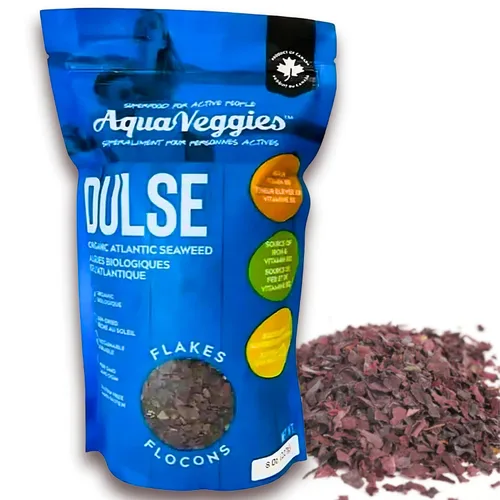 Miniatura 15 de Aqua Veggies Organic Atlantic Dulse Flakes grandes de 2 onzas, cosechadas a mano, secado al sol, Bahía de Fundy, excelente fuente de vitaminas B6
