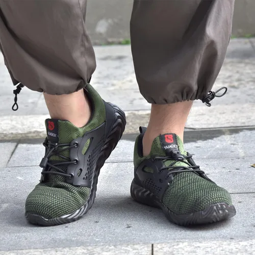 Miniatura 49 de SUADEX Zapatos deportivos con punta de acero para hombres y mujeres, indestructibles, ligeros, cómodos, antideslizantes, puntera compuesta