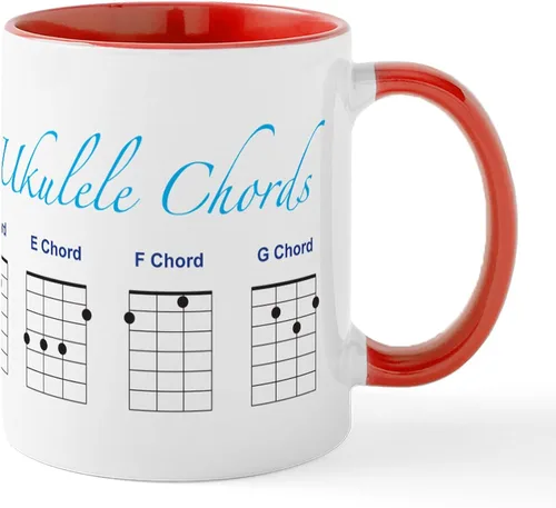 Miniatura 31 de CafePress Peace Love - Taza de café de cerámica para ukelele (11 oz (11.0 fl oz)