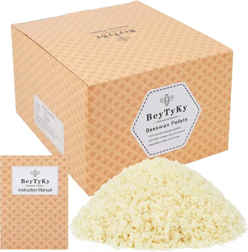 Pellets de cera de abeja blanca orgánica de 10 libras, cera de abeja para hacer velas, cera de vela triple filtrada para crema de bricolaje,