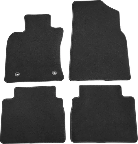IKON MOTORSPORTS, Alfombrillas compatibles con Toyota Camry 2018-2024, alfombra de nailon negro delantera y trasera, juego de 4 piezas, 2019 2020