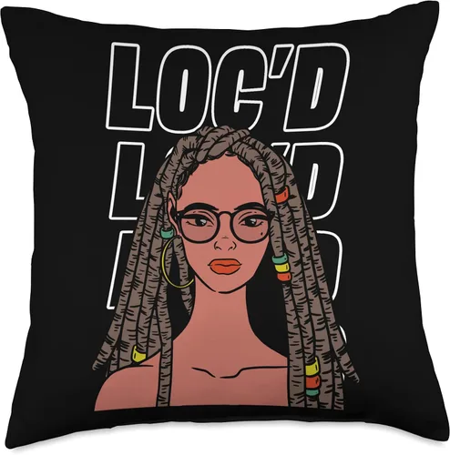 Locs Afro Dreadlocks Love Natural Beauty Hair It's the Locs for Me-Afro Hair - Almohada de pelo negro americano africano, 18 x 18 pulgadas,