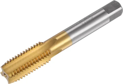 Miniatura 11 de uxcell Grifos de flauta rectos, M12 x 1.25 Mano izquierda métrica cubierta de titanio M35 cobalto de alta velocidad máquina de acero roscado roscado
