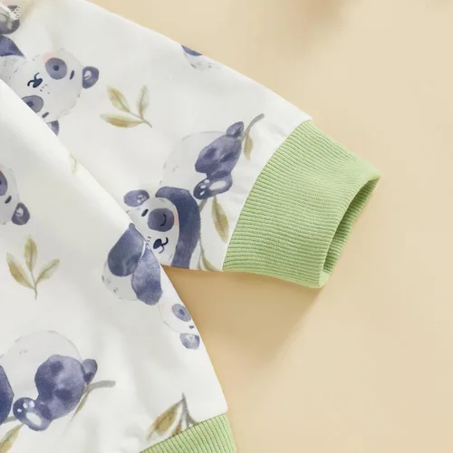 Miniatura 48 de Kaipiclos Ropa occidental para bebé niña, con lindo estampado con volantes, manga larga, pantalones para otoño e invierno, trajes de vaquera
