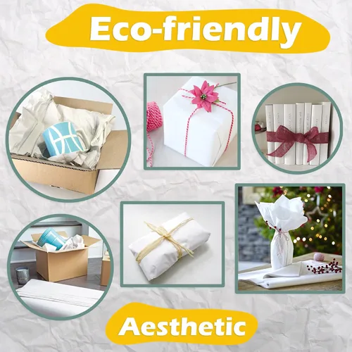Miniatura 5 de Papel de embalaje de papel de periódico: 320 hojas, hojas grandes de papel de embalaje sin imprimir de 27 x 17 pulgadas para mudanza, envío