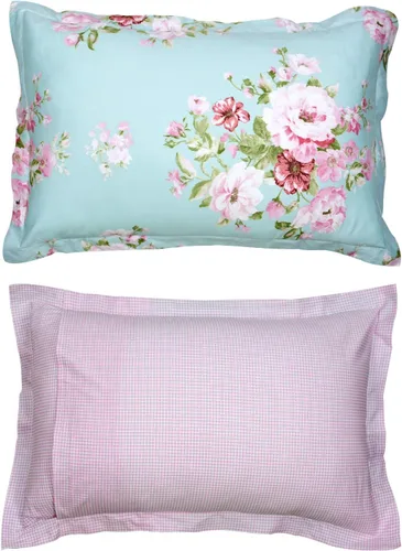 Miniatura 6 de FADFAY Juego de funda de edredón con diseño floral desgastado rosa, 100% algodón, 3 piezas, juego de ropa de cama estilo rústico, 1 funda de edredón