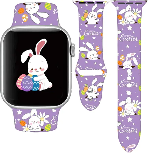 Miniatura 16 de Holidays - Correa de reloj compatible con Apple Watch de 38, 40, 41, 42, 44, 45 y 49 mm para mujeres y hombres, correa deportiva de silicona suave