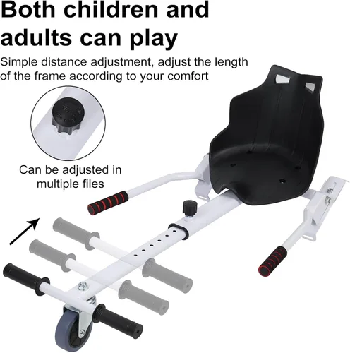 Miniatura 8 de Accesorio de asiento para aeropatinetas, accesorio de Go Kart para niños y adultos, accesorio para scooter de equilibrio automático, apto para Blanco