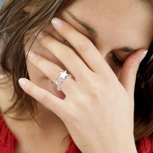 Miniatura 7 de FUNEIA Anillos Fidget de Ansiedad para Mujeres Ajustables Anillos Giratorios Fidget para la Ansiedad You Are My Sunshine Anillo Giratorio Mariposa
