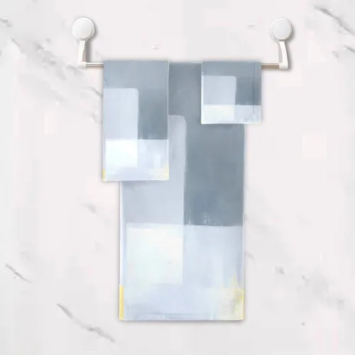 Miniatura 5 de ALAZA Hermoso juego de 3 toallas de baño decorativas de lujo, 1 toalla de baño, 1 toalla de mano, 1 toallita para la cara, suave, multiusos