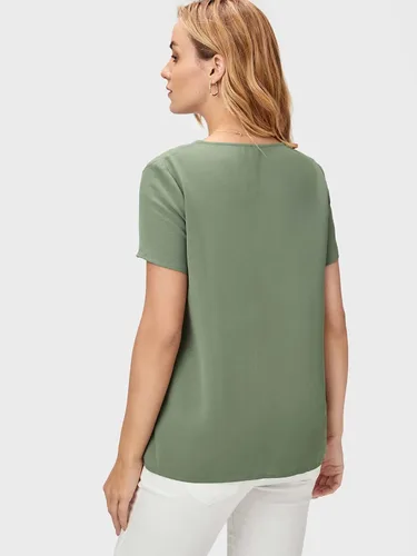 Miniatura 2 de MakeMeChic Camisa de maternidad para mujer, casual, manga corta, cuello en V, blusa de embarazo