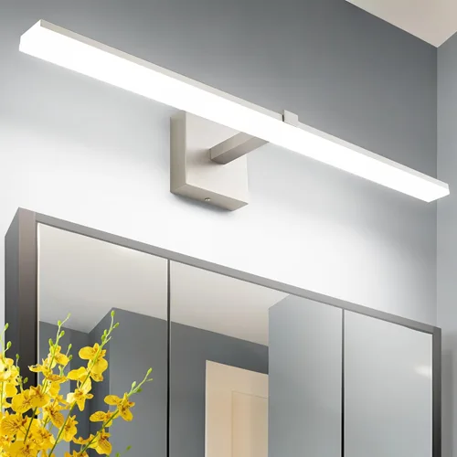 Miniatura 31 de Luz de tocador de baño negra de 32 pulgadas, LED moderna, 3CCT, regulable, 24 W, luminarias de baño sobre espejo 3000 K/4500 K/6000 K, 3