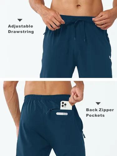Miniatura 6 de NORTHYARD Pantalones deportivos para correr para hombre, pantalones de gimnasio ligeros, pantalones de correr con dobladillo abierto