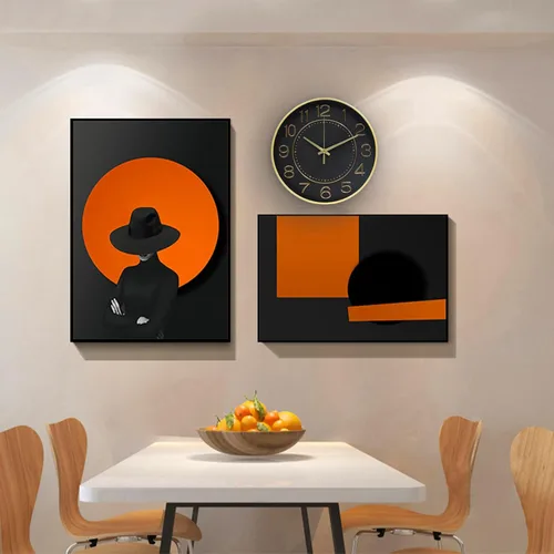 Miniatura 5 de HZDHCLH Reloj de pared de 12 pulgadas, funciona con pilas, movimiento de cuarzo, silencioso y moderno, sin tictac, para sala de estar, dormitorio