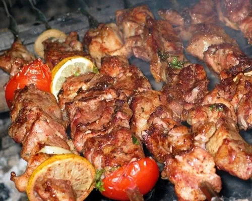 Miniatura 7 de Paquete de 12 brochetas Kabob para barbacoa, de acero inoxidable, resistentes, grandes, anchas, reutilizables, con mango de anillo antideslizante