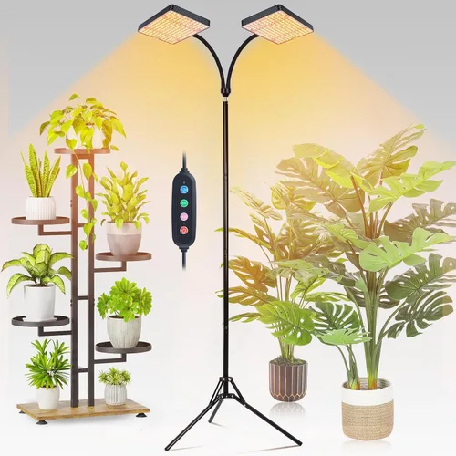 Miniatura 11 de FECiDA Luces de cultivo de 3 cabezales 2026 con soporte mejorado, luces de crecimiento de gran cobertura para plantas grandes de interior, árbol