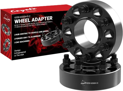 Miniatura 8 de Wheel Accessories Parts 4 adaptadores de espaciadores de rueda centrados en buje de 6 x 5.5, 0.236 x 5.500 in, 1.25 pulgadas de grosor, 3.063 in