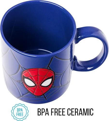 Miniatura 7 de Silver Buffalo Marvel Comics Spiderman - Taza de cerámica resistente a la cera, 20 onzas, azul/multicolor, 20 onzas