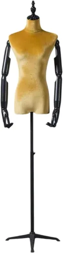 Miniatura 13 de Maniquí de cuerpo completo femenino de altura ajustable, soporte de ropa, brazo de madera desmontable utilizado para mostrar ropa (blanco, torso)