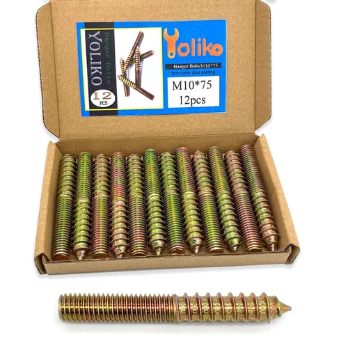 Miniatura 15 de Paquete de 30 pernos de percha M4 x 25 de 25mm (0.98") con cabeza doble de 4mm (0.16") para muebles