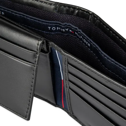 Miniatura 5 de Tommy Hilfiger Cartera de piel auténtica para hombre con ventana de identificación y múltiples ranuras para tarjetas