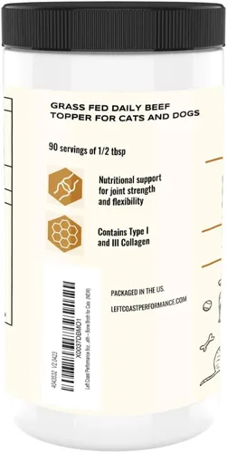 Miniatura 3 de Polvo de caldo de hueso de res de 8 onzas para perros y gatos - De grado humano alimentado con pasto para comedores exigentes - Apoya