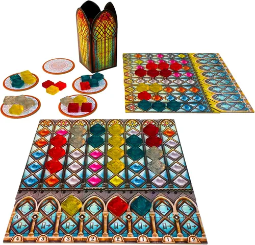 Miniatura 4 de Asmodee Azul Stained Glass of Sintra - Juego de mesa EXPANSIÓN – Crea paneles de ventana coloridos, juego de estrategia de colocación de fichas