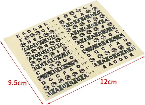 Miniatura 3 de 1 calcomanía para notas de diapasón de guitarra, etiqueta musical a escala para principiantes de 4.7 x 3.7 in/0.47 x 0.37 pulgadas
