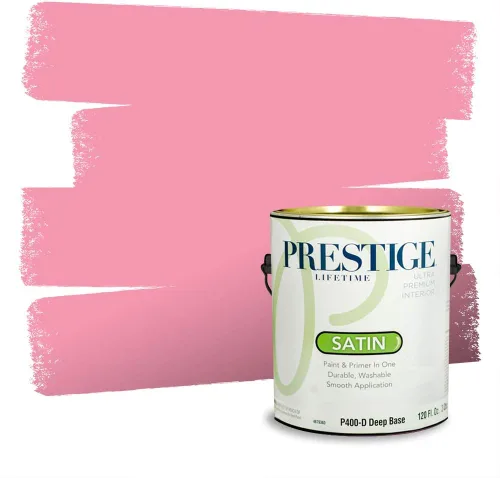Miniatura 291 de Prestige Paints Pintura exterior e imprimación en uno, 1 galón, plano, coincidencia comparable de Valspar* Amber Rose*