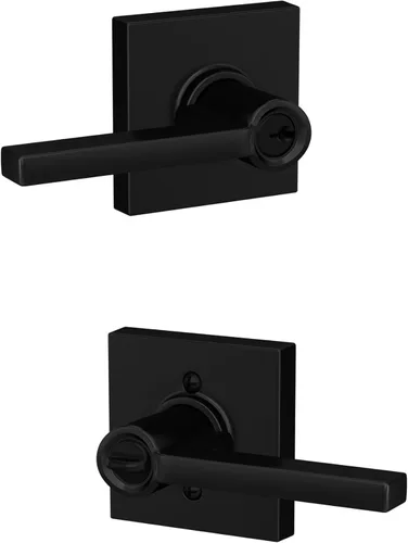 Miniatura 20 de Schlage F10 LAT 626 CEN Latitude - Manilla de puerta con moldura Century, cerradura de paso para pasillo y armario, cromo satinado