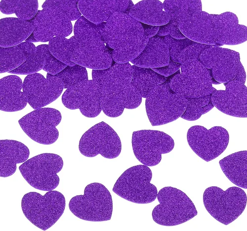 Miniatura 9 de MECCANIXITY 60 calcomanías de espuma con purpurina de 1 pulgada autoadhesivas en forma de corazón para suministros de manualidades, bricolaje