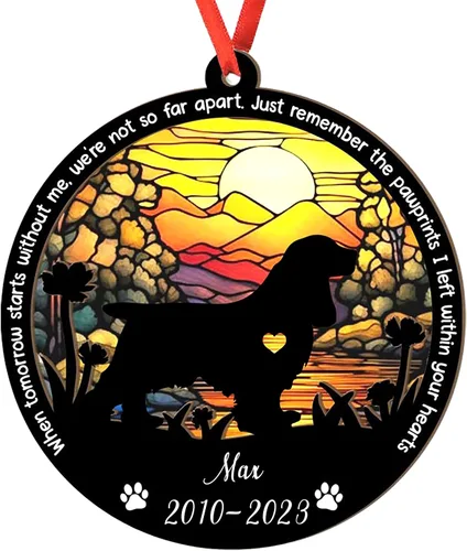 Miniatura 82 de Adorno personalizado para atrapasoles de sabueso afgano, adorno de Navidad de sabueso afgano – Regalo para perro amante, sabueso afgano