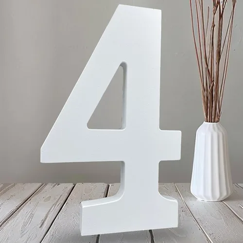 AOCEAN Números de madera blanca de 10 pulgadas, números de madera sin terminar para decoración de pared, números decorativos de pie, rebanadas,