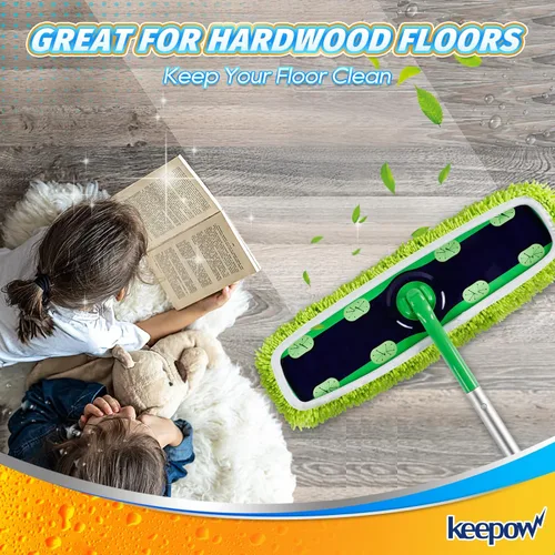 Miniatura 6 de KEEPOW Almohadillas XL reutilizables para trapeador compatibles con Swiffer XL Sweeper, paños de trapear secos extra grandes, paños de trapear
