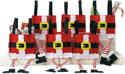 Miniatura 8 de Cardinal Ornament - Bolsas de fieltro de Navidad – Juego de 5 bolsas de regalo para niños, fiestas de vacaciones, decoración de profesores