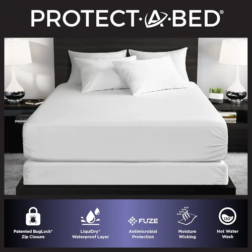 Miniatura 2 de Protect-A-Bed Funda de colchón esencial con cremallera individual, parte superior 100% impermeable, resistente a los insectos, barrera de ácaros