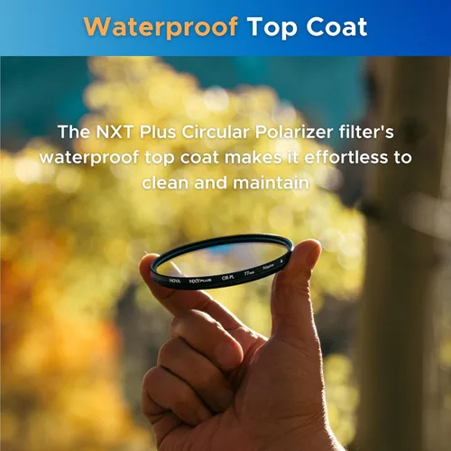 Miniatura 4 de Hoya NXT Plus Filtro Polarizador de 37 mm — Filtro Circular Polarizador con Capa Superior Impermeable, Recubrimientos HMC de 10 Capas, Factor