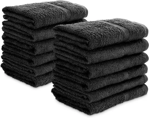 Miniatura 10 de SIMPLI-Magic Toallas de mano de algodón de 16 x 27 pulgadas (paquete de 12) – Toallas suaves para baño, cocina, salón y gimnasio (beige)